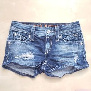 Rock Revival Distressed Sasha Jean Shorts Size 25
